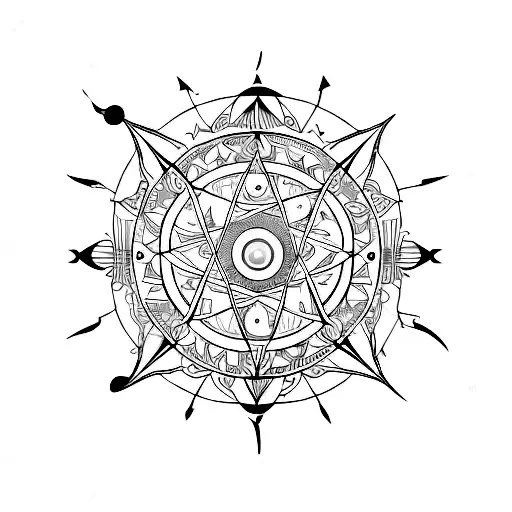 Universe , Saturn & Uranus,Venus,Constellation,mandala art,COMPASS tattoo design idea