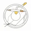 A still-smoking unlit match touching the top of another match lights the whole thing in a circle with just tattoo design idea