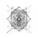 West Ham logo with crossed hammers tattoo design idea