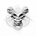 mutated humans crossed with reptiles tattoo design idea