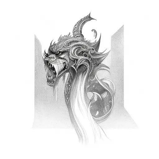 Norse lines for arm tattoo design idea