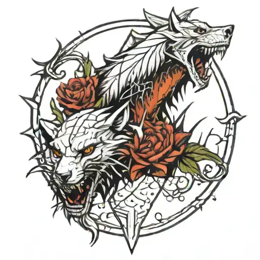 the witcher signs merged tattoo design idea
