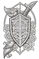 viking shield tattoo design idea