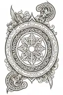 viking shield tattoo design idea