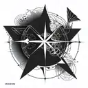 arrow compass libra tattoo design idea