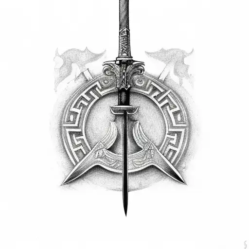 Sketch Sword Tattoo Idea - BlackInk AI