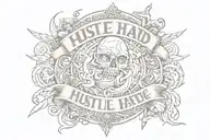 hustle hard tattoo design idea