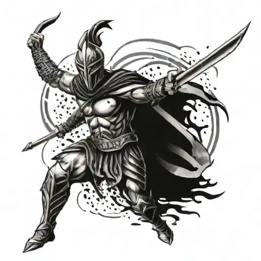 300 warrior  tattoo design idea