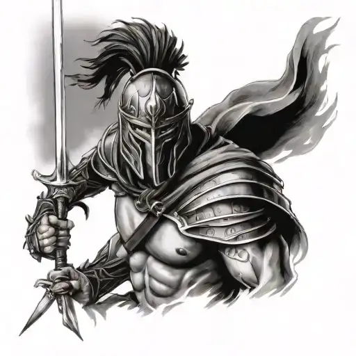 300 warrior  tattoo design idea