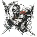 300 warrior  tattoo design idea