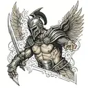 300 warrior  tattoo design idea