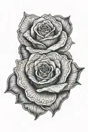 100  dollar bill  rose wrapped tattoo design idea