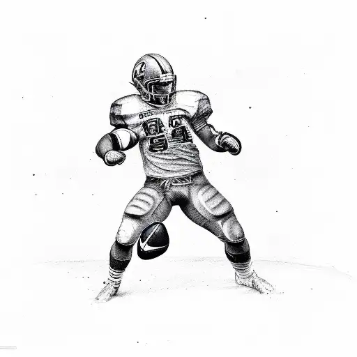 MMA fighter tackling a football player tattoo design idea