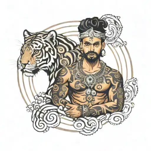 arjun with krishana tattoo design idea