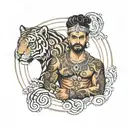 arjun with krishana tattoo design idea