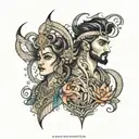 arjun with krishana tattoo design idea