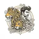 arjun with krishana tattoo design idea