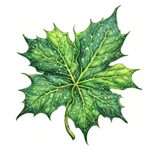 sycamore leaf with a night sky filled with stars and a woman's green eyes.  tattoo design idea