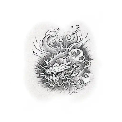 Tank and fire tattoo design idea