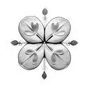 four leaf clover tattoo design idea