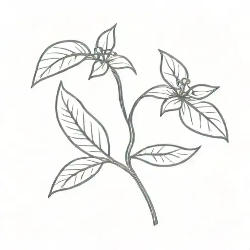 Bean sprout tattoo design idea
