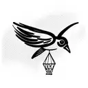 open cage with a dead bird inside and other flying away from the open door tattoo design idea