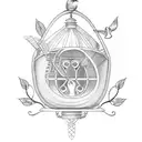 I envisions  birdcage with an open door. Inside the cage, a lifeless bird and others flying away  tattoo design idea