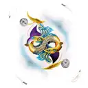 Aries and Pisces combined  tattoo design idea