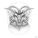 Aries and Pisces combined  tattoo design idea