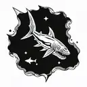 Hammer head shark  tattoo design idea