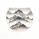 Mountain Scene tattoo design idea