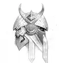 klingon-warrior with pronounced head ridges who looks very stern tattoo design idea