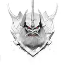 klingon-warrior with pronounced head ridges who looks very stern tattoo design idea