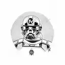 captain Rex helmet with crossbones tattoo design idea