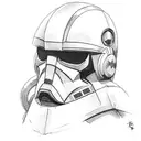 captain Rex helmet with crossbones tattoo design idea