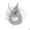 benevolent dragon tattoo design idea