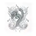 benevolent dragon tattoo design idea