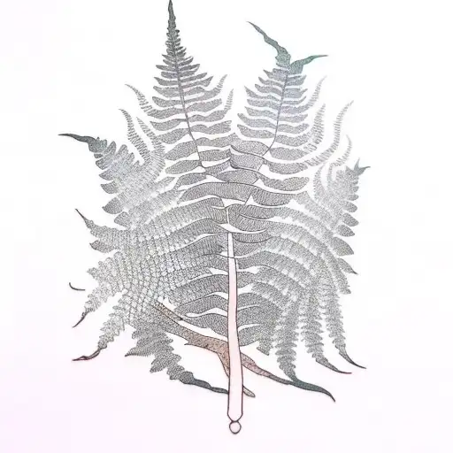Fern Tree tattoo design idea