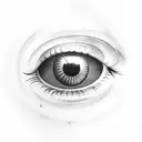 Eye with Clouds and Thunder around it tattoo design idea