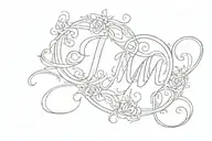 J, L, M cursive tattoo tattoo design idea