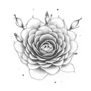 black dahlia Venus fly trap bouquet  tattoo design idea