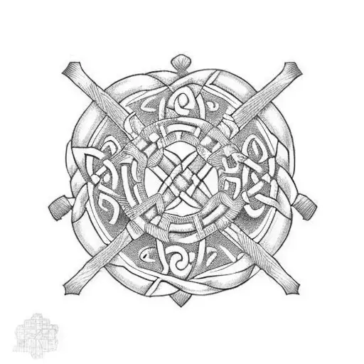 celtic knot band for bicep tattoo design idea