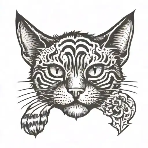 alley cat 9 lives true tattoo design idea