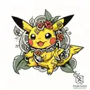 pikachu avec prenom lanna thomas nicolas tattoo design idea