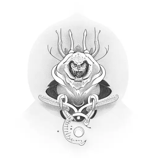 Incorporate the quote 'Get busy living or get busy dying' into a blackwork design tattoo design idea