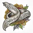 the one ring lord of the rings inscription tattoo design idea