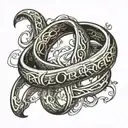 the one ring lord of the rings inscription tattoo design idea
