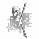 cross sabers military intelligence  tattoo design idea