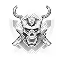 cross sabers military intelligence  tattoo design idea