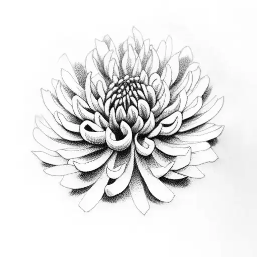 Chrysanthemum tattoo design idea